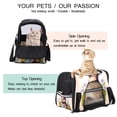 thumbnail image 3 of Easter Premium Fabric Cat Carrier | 17x10x11.8 in | 900D Oxford Cloth & Sherpa Base | Lightweight & Durable | Nylon Webbing Straps | Spacious | Pet Bag for Travel & Transportation, 3 of 7