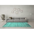 thumbnail image 3 of Ahgly Company Indoor Square Abstract Turquoise Blue Contemporary Area Rugs, 7' Square, 3 of 4