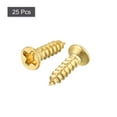 thumbnail image 3 of Tornillos de Madera de Latón Uxcell M2x8mm, Conector de Cabeza Plana Phillips Autoperforante 25 Paquete, 3 of 5
