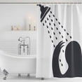 thumbnail image 3 of Sloths Showering Shower Curtain, Waterproof Shower Curtains for Bathroom, Modern Abstract Art Funny Animals Washable Fabric Bathtub Curtain Set Bath Decor with 12 Hooks Extra Long 72"x96", 3 of 8