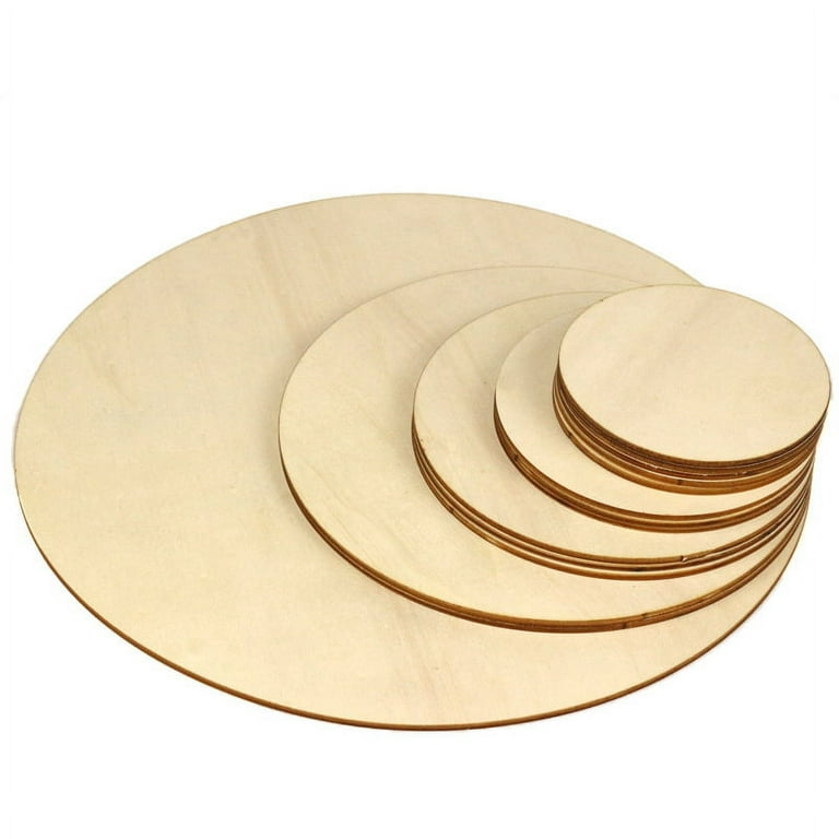 10PCS Natural Wood Pieces Round Unfinished Wooden Discs for Crafts  Centerpieces DIY Christmas Ornaments 4inch 