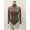 Brown, variant on Women Fashion Casual Slim Fit Body Long Sleeve High Neck Bodysuit