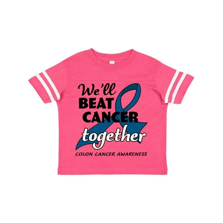 

Inktastic We ll Beat Cancer Together- Colon Cancer Awareness Gift Toddler Boy or Toddler Girl T-Shirt