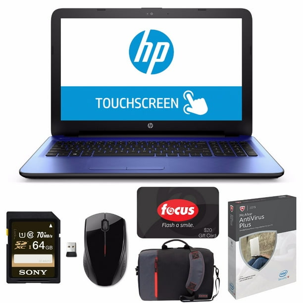 Refurbished Hp 15 Af028cl Amd A8 7410 15 6 Led Touchscreen Win 8 1 Notebook Bundle Walmart Com