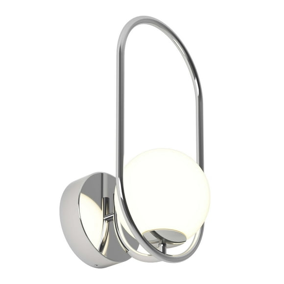 Artika Bloom Contemporary LED Wall Sconce Light Chrome Frosted Diffuser