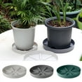 thumbnail image 2 of Gardening Flower Pot Tray, Draining Anti-Rotten Roots Breathable Round Plastic Flower Tray Base - Plant Saucer for Pots, Drip Catcher for Indoor & Outdoor Potted Plants, 2 of 9