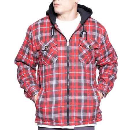 visive mens heavy flannel shirt jacket