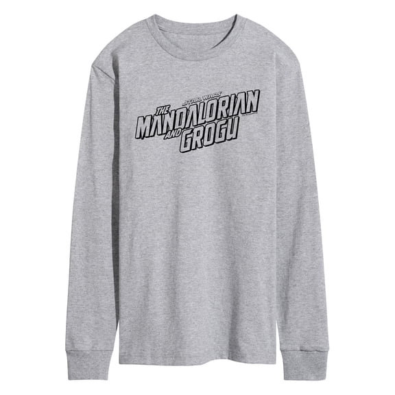 The Mandalorian And Grogu - Black Movie Logo - Men's Long Sleeve Graphic T-Shirt