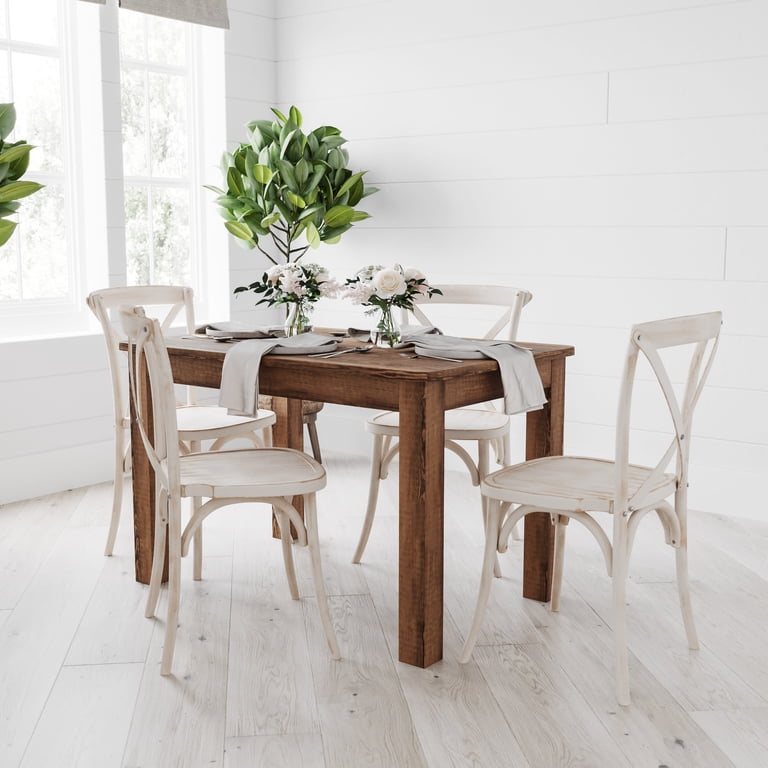 Merrick Lane Jessamine 46" Rectangular Farm Dining Table photo 7