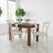 Jessamine 46 x 30 Rectangular Antique Rustic Solid Pine Farm Dining Table