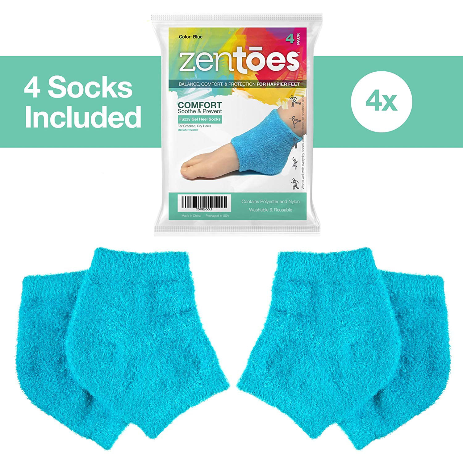 zentoes moisturizing heel socks