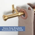 thumbnail image 3 of 2 Pack Telescoping Curtain Rods,1Inch Diameter Drapery Rods 48-84Inch Length Adjustable Rod with Brackets Window Treatment-Warm Gold, 3 of 6