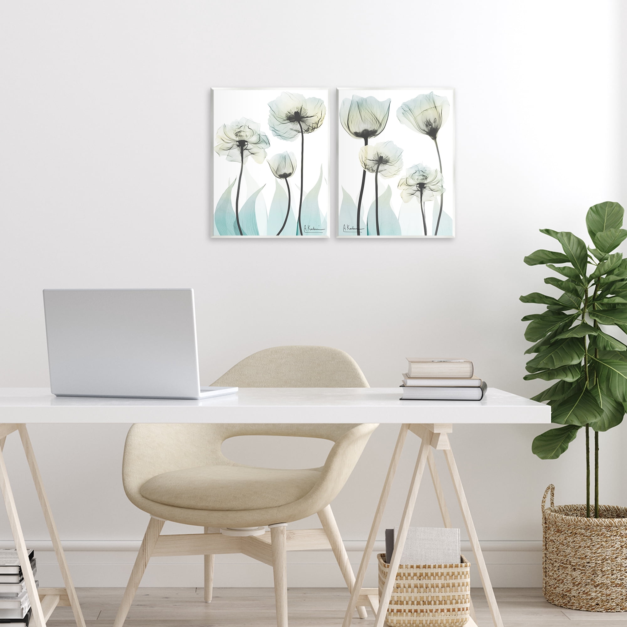 Stupell Industries Luxury Of Creation Flowers 2 Piece Wall Plaque Art Set, design by Albert Koetsier