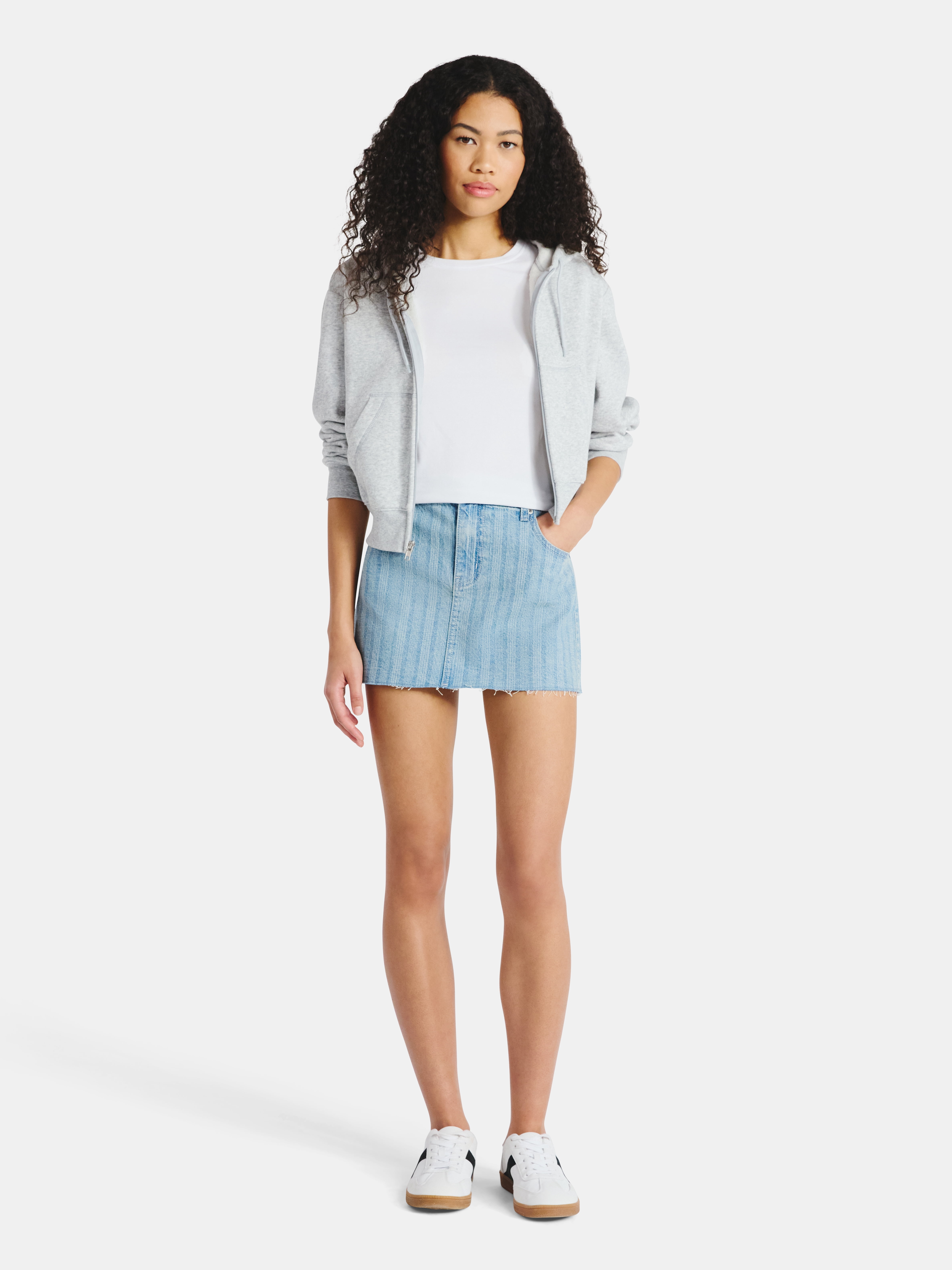 No Boundaries Denim Mini Skirt, Women's
