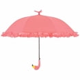 thumbnail image 3 of ESSCHERT DESIGN USA LLC Unisex Adult Flamingo Ruffled Umbrella, 3 of 3
