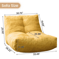 thumbnail image 2 of Stmoze Bean Bag Chair Lazy Bean Bag Sofa, Floor Beanbag Chairs with Stuffed High-Density Foam, Memory Foam Bean Bag Sofa for Living Room, Bedroom and Office(Yellow)), 2 of 6
