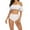 White, variant on Atogsazn Womens High Waisted Bathing Suits Flounce Bikini Bottoms Tummy Control Modest Swimwear Two Piece Swimsuits Black XL