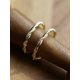 thumbnail image 3 of European And American Vintage Style S925 Silver White 14k Gold-Plated Twisted Design Delicate Women's Ring, 3 of 5