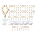 thumbnail image 1 of 60 Piezas de Rosario de Madera con Bolsas de , Rosario de Madera para Bautismo, Primera Comunión, Confirmación, Despedida de Soltera, Baby Shower, 1 of 6