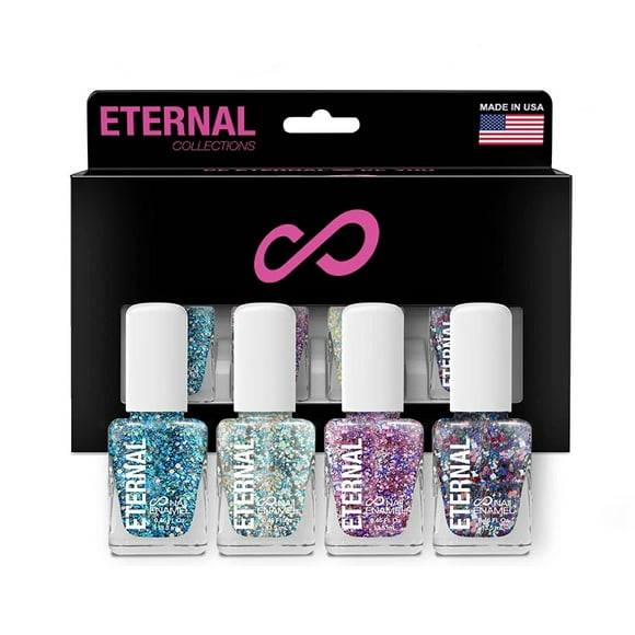 Set de 4 Esmaltes para uñas 13.5 ml Confetti Party Eternal Cosmetics Eternal Collections
