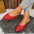 thumbnail image 6 of DIVVce Pointed Toe Mule Flats For Women Matte Faux Suede Backless Slip On Flat Mule Shoe Footwear, 6 of 7
