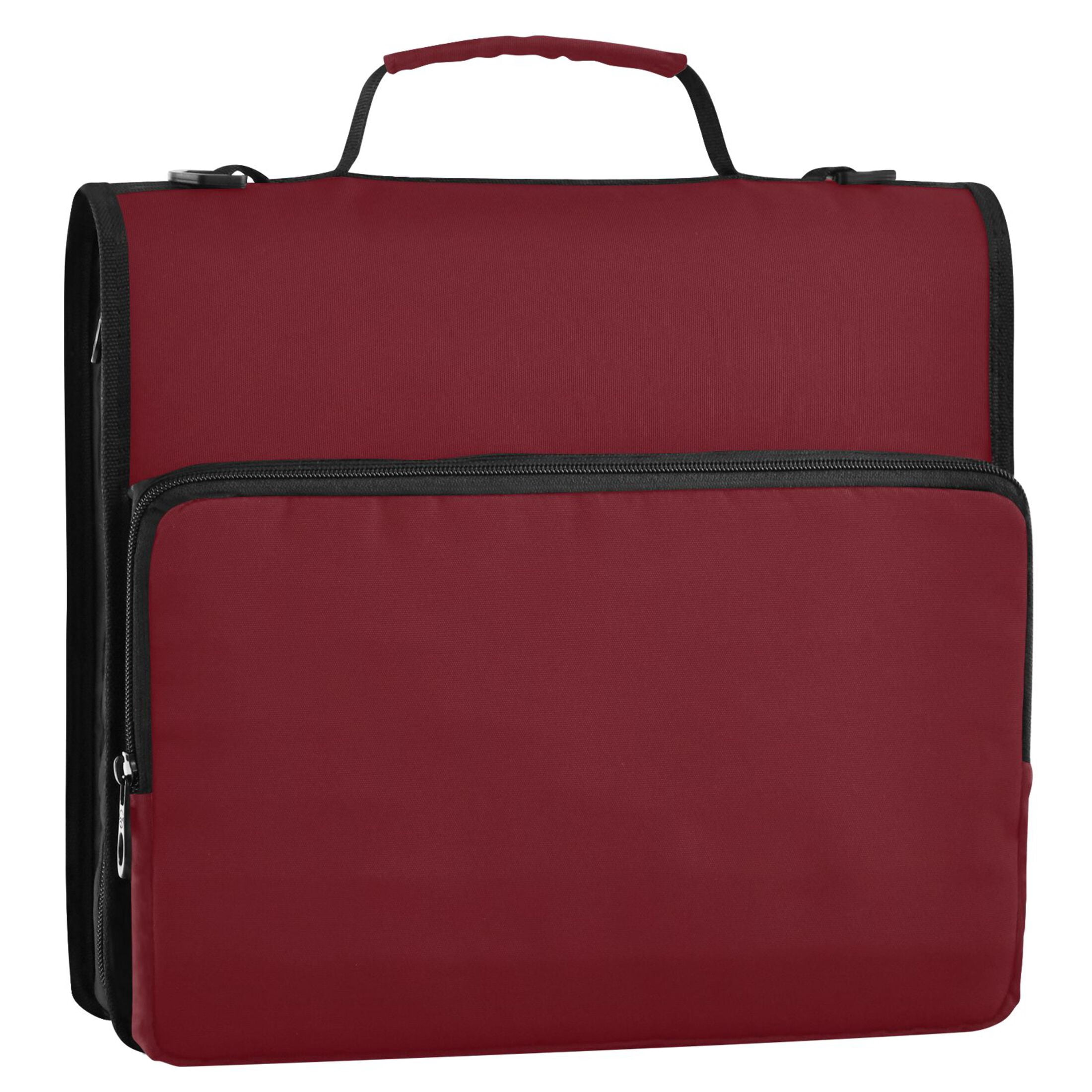 ALAZA Zipper Binder Dark Red 3 Ring Trapper Keeper File Folder Organizer Bag