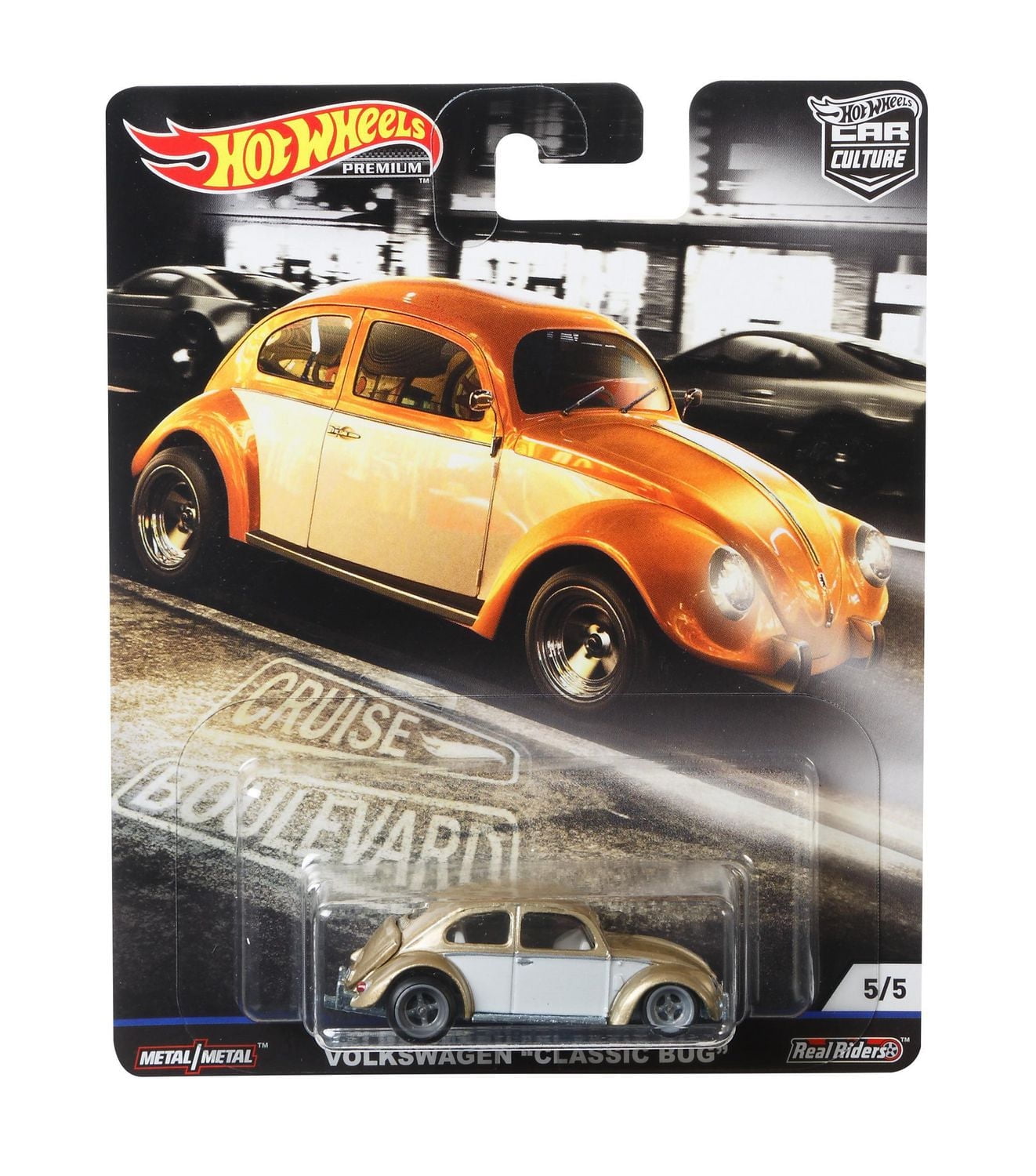 Collection haut de gamme Hot Wheels de véhicule VW Classic Bug favoris de la culture automobile