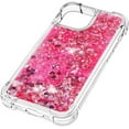 thumbnail image 6 of Compatible with iPhone 13 Mini Case Glitter Luxury Cute Love Liquid Quicksand Clear Soft TPU Girls Women Stylish Bumper Shockproof Protective Case for iPhone 13 Mini 5.4 inch Rose YB, 6 of 12