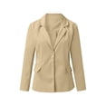 thumbnail image 2 of Glonme Womens Blazers Long Sleeve Casual Work Office Blazer Open Front Jacket Apricot S, 2 of 6