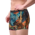 thumbnail image 4 of Balery Galactic Jungle Dinosaurs Men's Boxer Briefs, Soft and Breathable Cotton Underwear with nylon Waistband-Medium, 4 of 9