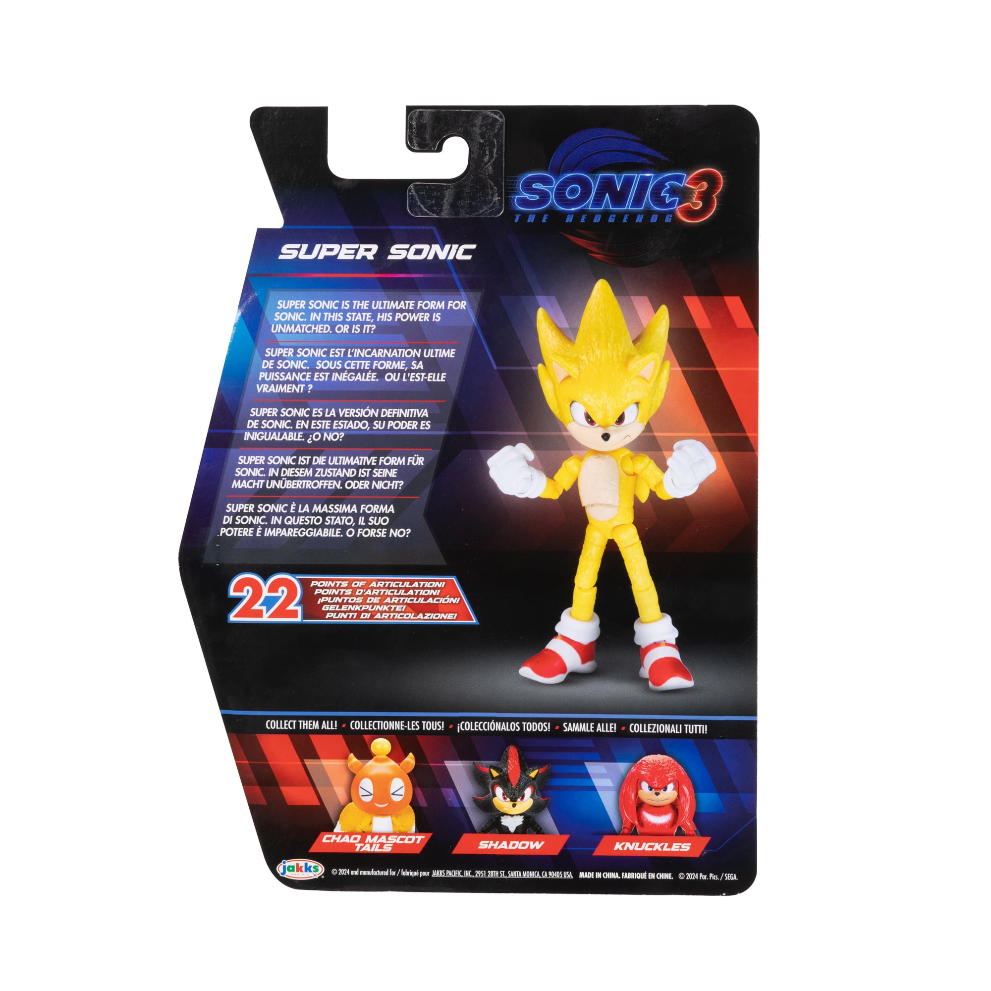 Sonic The Hedgehog 3 Movie 5 inch Super Sonic Action Figure