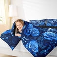 thumbnail image 4 of Feelyou Couple Rustic Wolf Full Size Comforter Sets for Teens, Blue Romantic Rose Bedding Comforter Set, Mystic Jungle Galaxy Moon Reversible Bedding Sets, Ultra Soft Bedroom Decor, 3-Piece, 4 of 8
