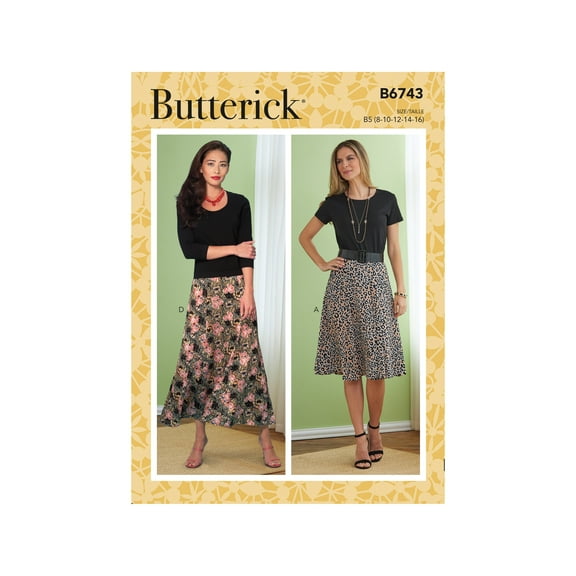 Butterick Sewing Pattern 6743 Skirts
