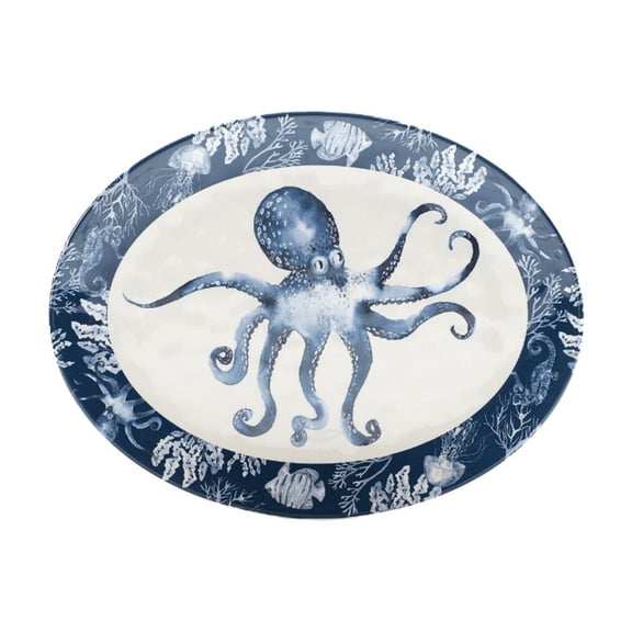 Certified International Sea Life Melamine Oval Platter, 18-inch Length