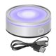 thumbnail image 1 of Led Light Base With Touch Round Colorful Stand Display compatible 3d Crystal Glass Art Silver Concave, 1 of 5