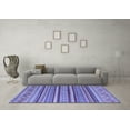 thumbnail image 3 of Ahgly Company Indoor Rectangle Oriental Blue Modern Area Rugs, 7' x 10', 3 of 4