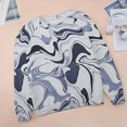 thumbnail image 6 of Colorful Marble Pattern Women's Floral Printed Sweatshirt Long Sleeve Crewneck Casual Loose Vintage Graphic Pullover Tops, 6 of 7