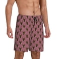 thumbnail image 2 of Logiee German Shepherd Dog Print Men's Pajama Shorts with Drawstring & Pockets,Sleep Shorts for Men,Sleepwear Bottoms,Elastic Waistband Loungewear-Medium, 2 of 6