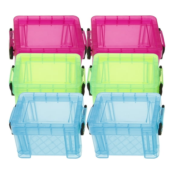 FRCOLOR 18 Pcs  Plastic Storage Boxes with Lid Small Bead Organizer Box for Jewelry Earring Art Craft