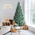 thumbnail image 3 of Gymax 9 FT Artificial Snow Flocked Christmas Tree Hinged Xmas Tree w/ Pine Cones, 3 of 10