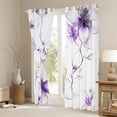 thumbnail image 3 of jejeloiu Vintage Flower Blackout Curtains Set of 2 (52x84 Each),Modern Minimalist Desgin Window Curtains,Purple White Curtains and Drapes For Men Women,Ultra Soft Home Decor, 3 of 6
