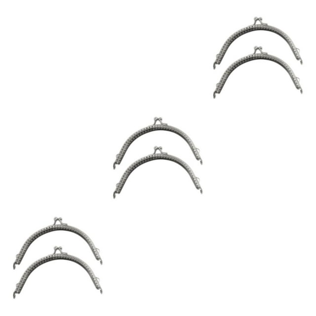 maskred 2x Sturdy And Durable Metal Purse Frame For Classically Vintage Kiss Clasp Lock silver 15CM 3Set
