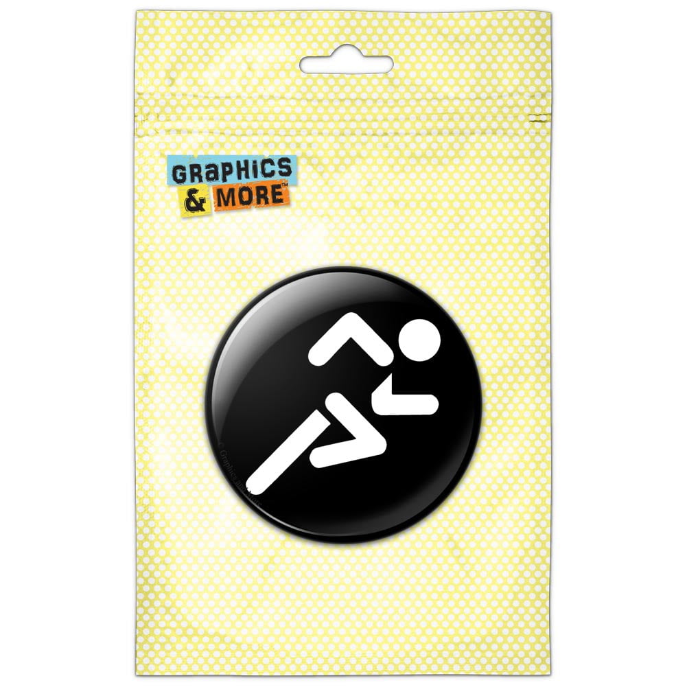 Running Jogging Marathon Symbol Refrigerator Button