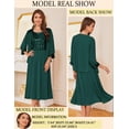 thumbnail image 4 of Vestido de lentejuelas GRACE KARIN para mujeres de mediana edad verde oscuro M, 4 of 4