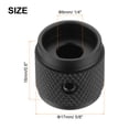 thumbnail image 2 of Uxcell 2PCS Guitar Knobs Metal, Volume Tone Control Dome Knobs 1/4" x 5/8" Potentiometer Knobs with Set Screw, Black, 2 of 7