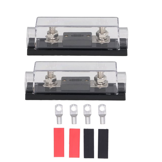 Fuse Holders,2PCS 200A 48V Fuse Inline Fuse Holder Car Fuses Holders Time-Tested Durability
