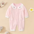 thumbnail image 5 of CAICJ98 Infant Baby Girl Long Sleeve Romper Cotton Cute Style Newborn Toddler Jumpsuit Outfit 0-18 Months (Orange,5-8 Months), 5 of 6