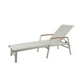 thumbnail image 3 of GDF Studio Modern Aluminum Outdoor Chaise Lounges with Adjustable Mesh Seating, White, Set of 2, 3 of 12