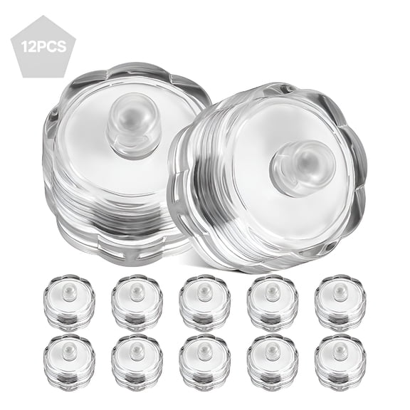 HIBIBUD 12 Pcs Battery Tea Lights LED Candles Battery Lights Submersible Flickering Flameless Candles Lights for Party Coffee Bar