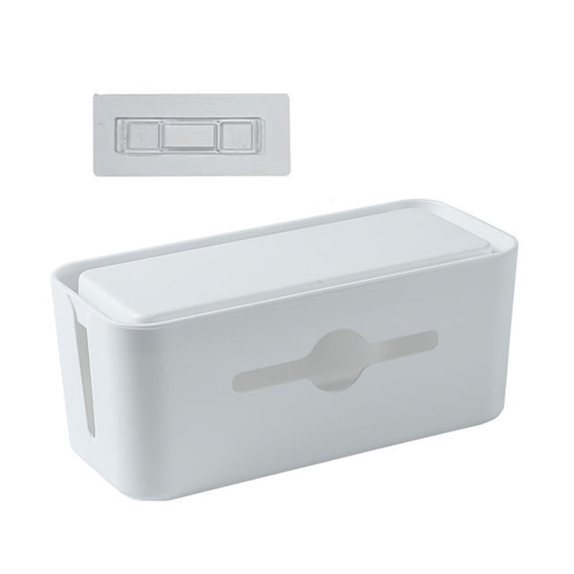 Caja organizadora de cables, caja de gestión de cables, soporte para cables de escritorio, organizador de cables útil